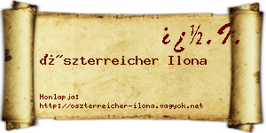 Öszterreicher Ilona névjegykártya
